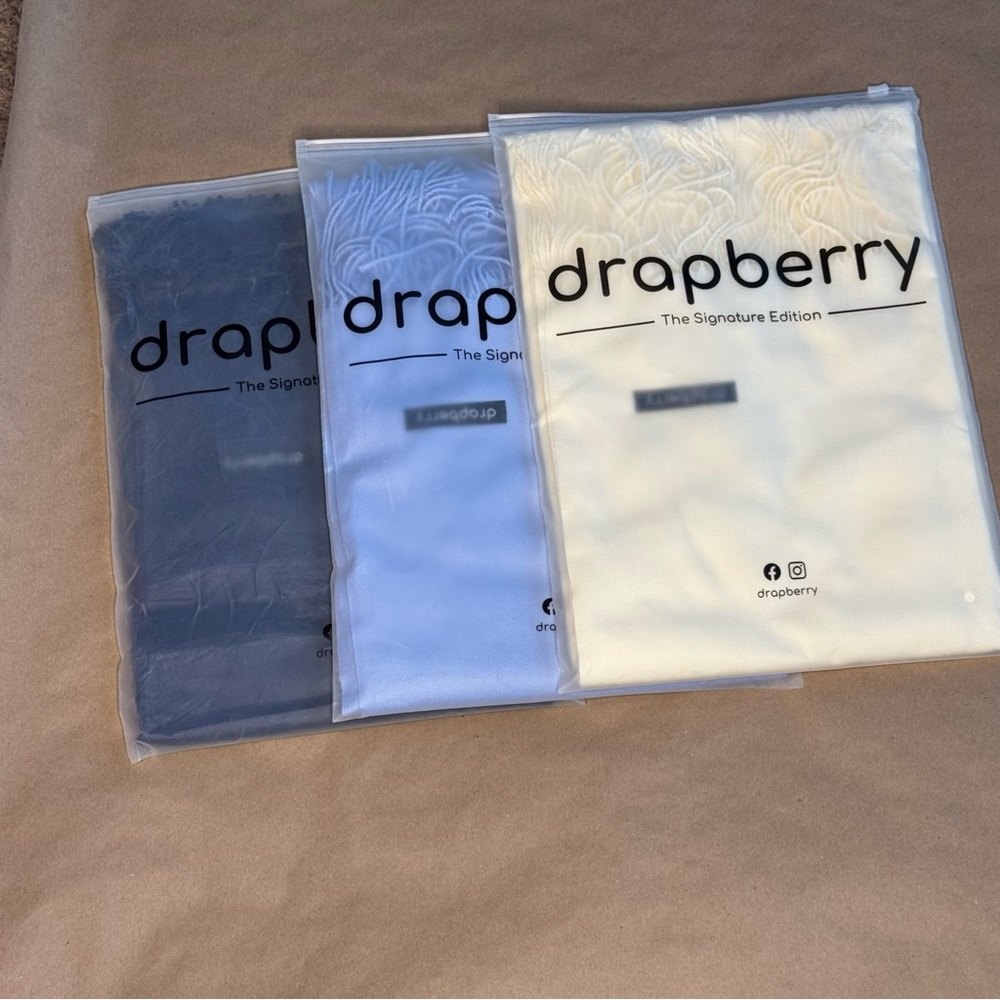 NWT Three Brand New Drapberry 80" x 27" Signature Scarf